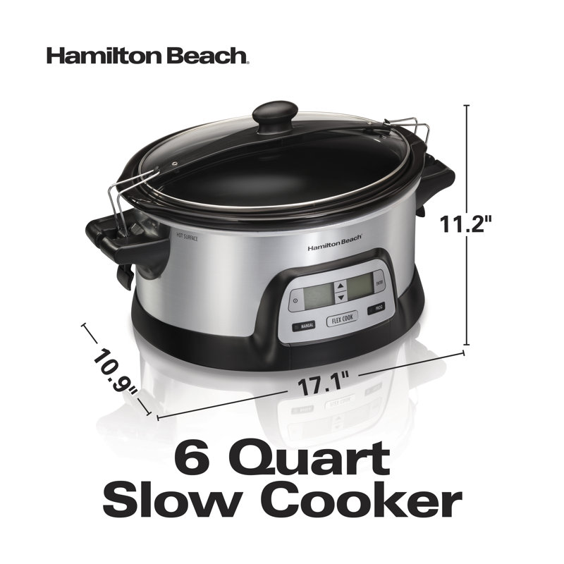 Hamilton Beach® Programmable FlexCook 6 Quart Slow Cooker & Reviews
